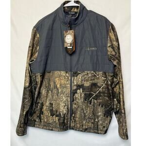 NWT Habit Men’s Large Green Camo Capetree Valley Full Zip Fleece Sweater Jacket